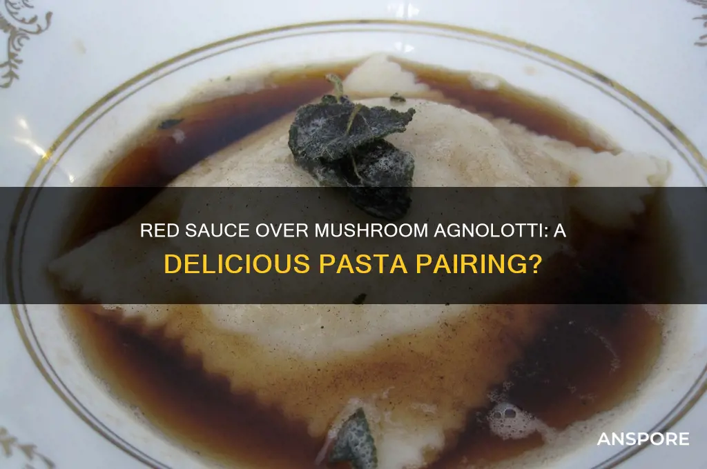 can i use red sauce over mushroom agnalotti