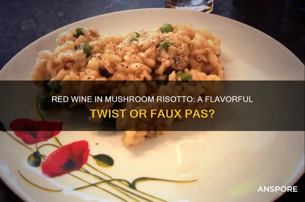 can i use red wine in mushroom risotto