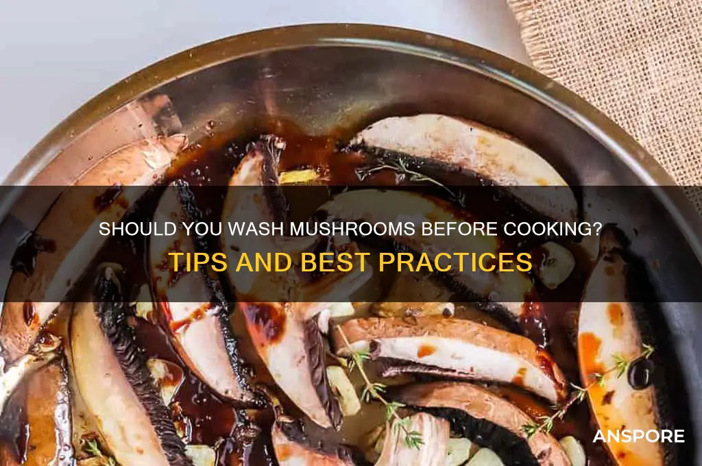 can i wash mushrooms before cooking