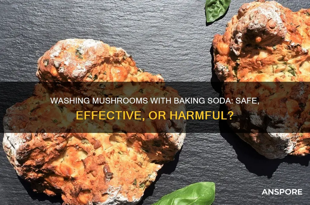 can i wash mushrooms with baking soda
