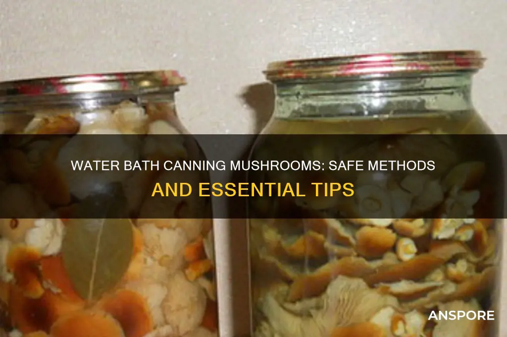 can i water bath can mushrooms