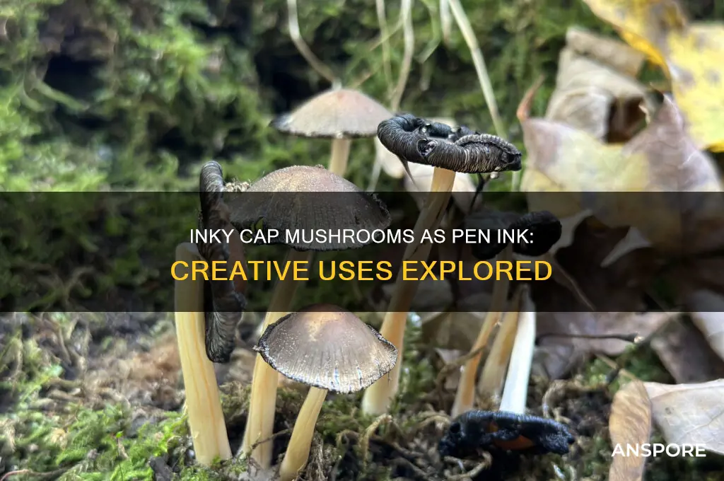 can inky cap mushrooms be used for pens