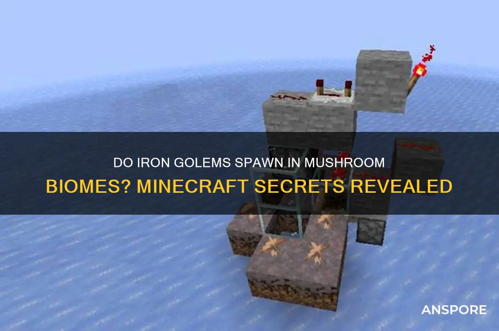 can iron golems spawn in mushroom biomes