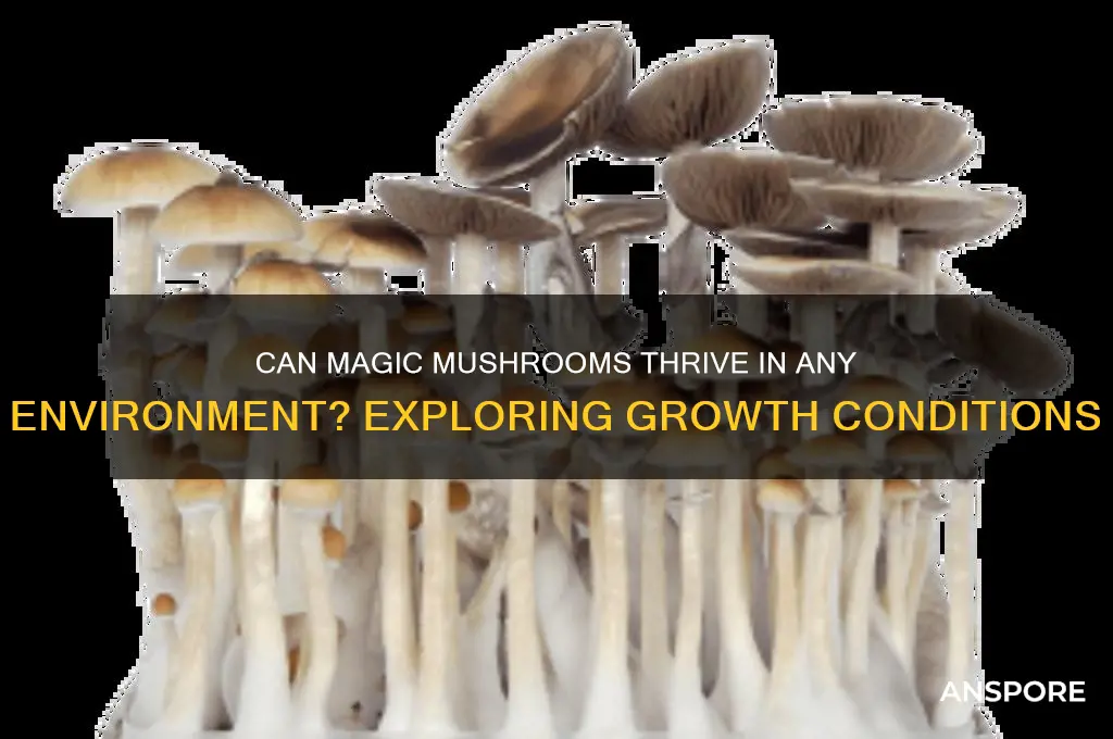 can magic mushrooms grow anywhere