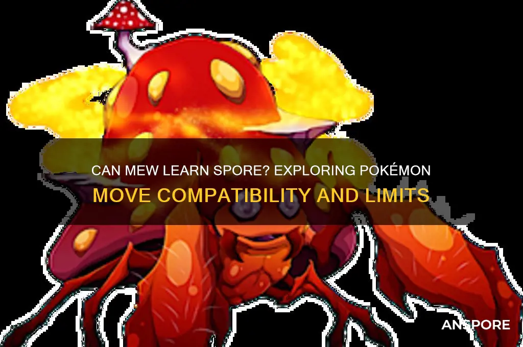 can mew learn spore