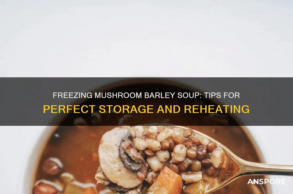 can mushroom barley soup be frozen