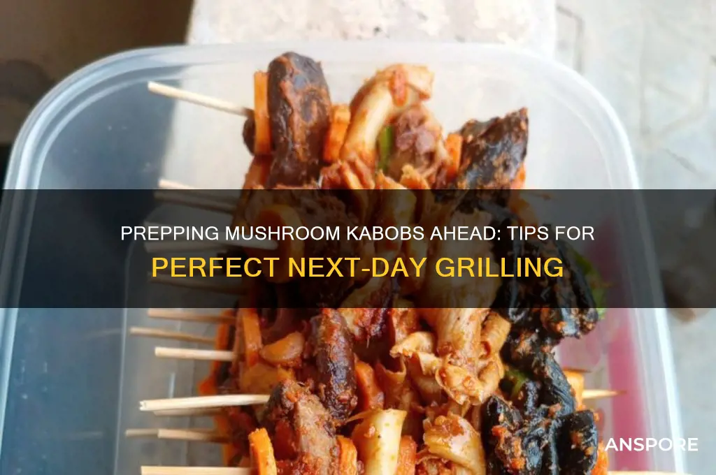 can mushroom kabobs be made a day ahead