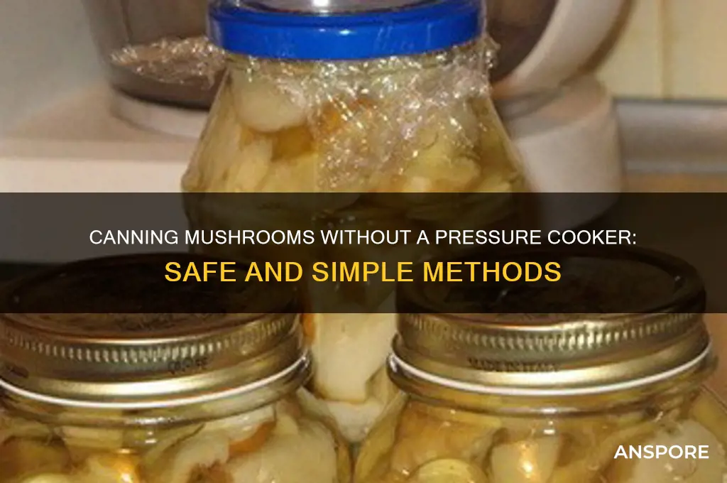 can mushrooms be canned without a pressure cooker