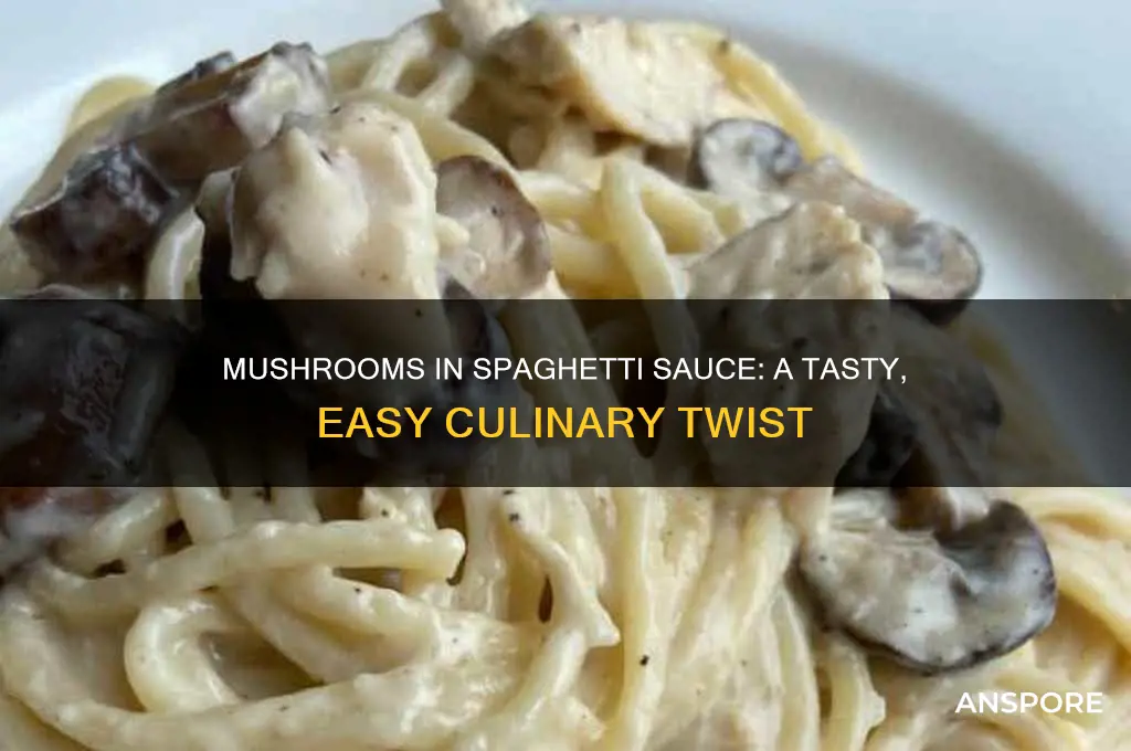 can mushrooms be cooked with spaghetti sauce