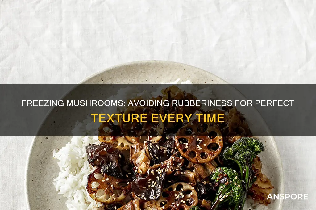 can mushrooms be frozen without becoming rubbery
