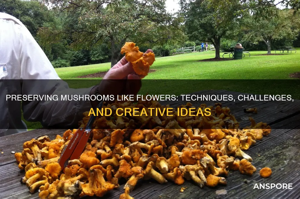 can mushrooms be preserved in the same way as flowers