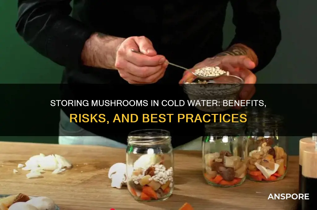can mushrooms be stored in cold water