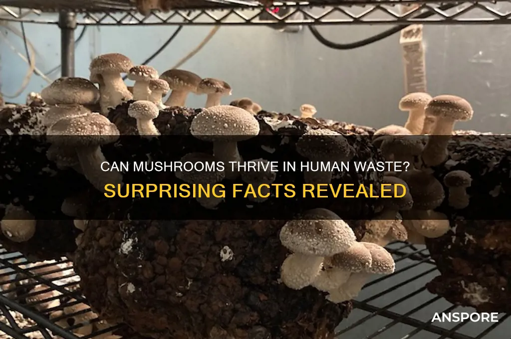 can mushrooms grow from human poop