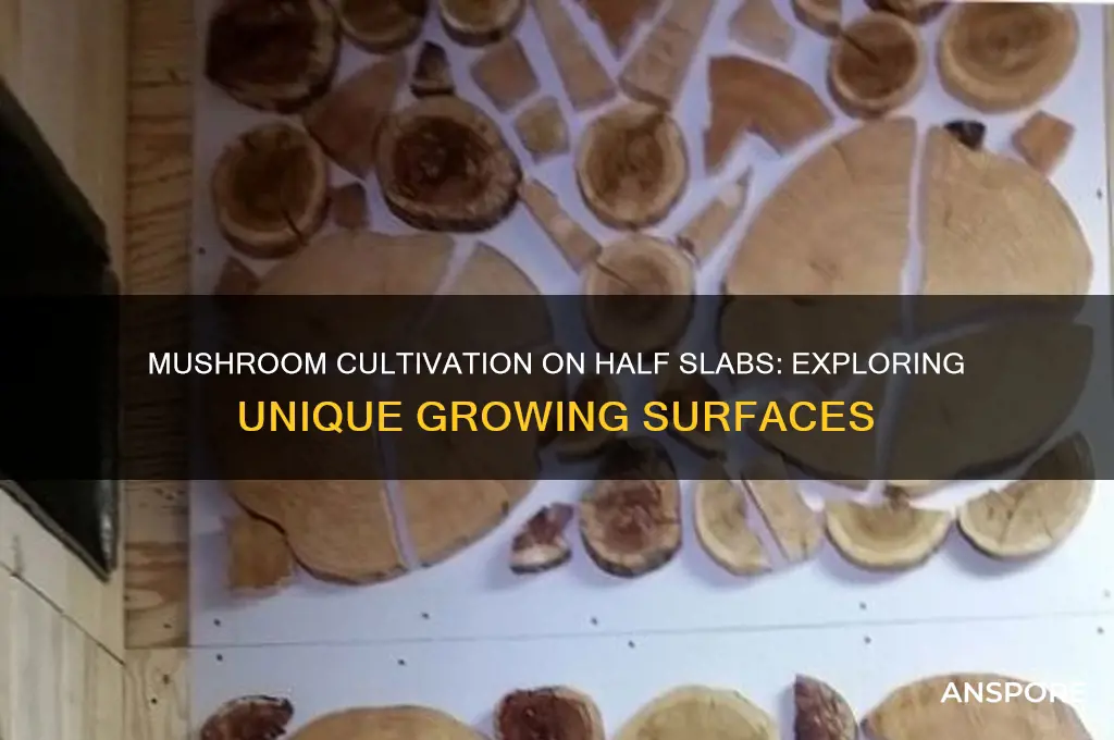 can mushrooms grow on half slabs