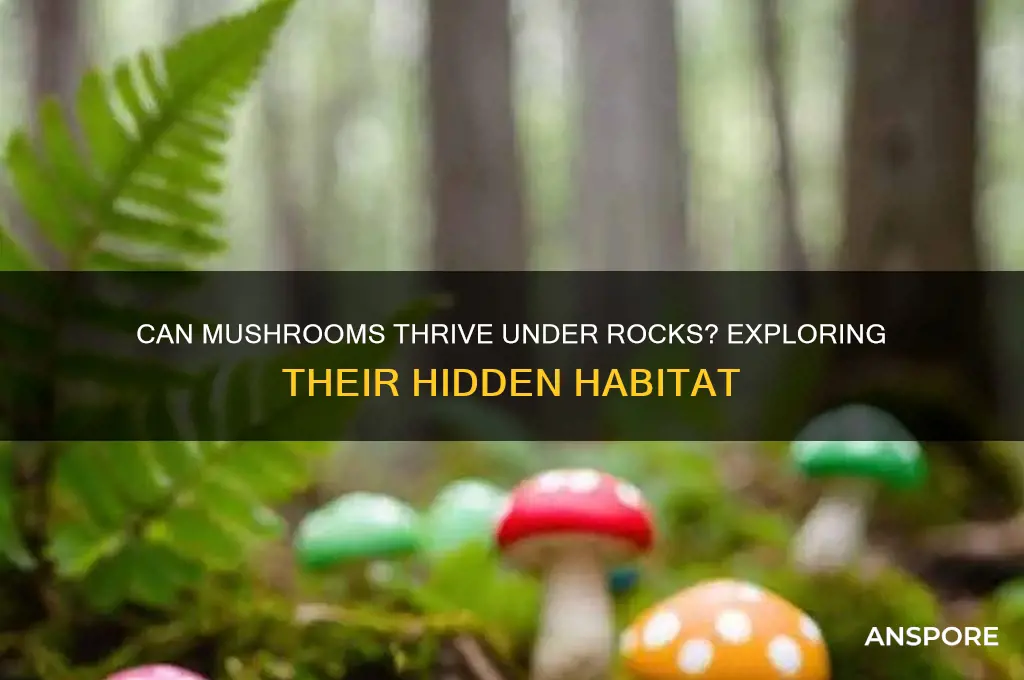 can mushrooms live under a rock