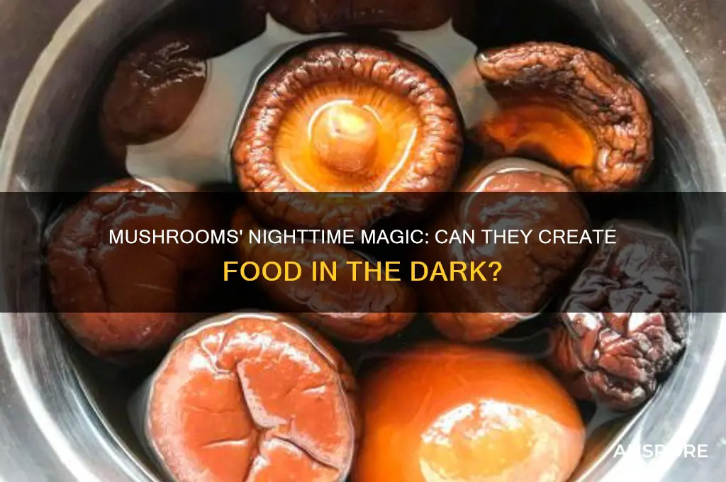 can mushrooms make food at night