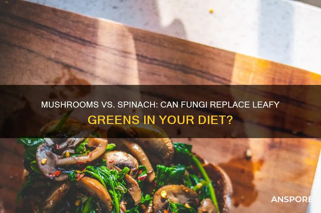 can mushrooms replace spinach