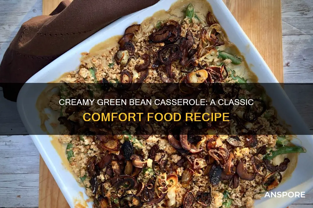 can of green beans mixed with cream of mushroom soup