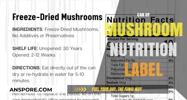 Unveiling the Nutritional Secrets of a Mushroom Canned Label
