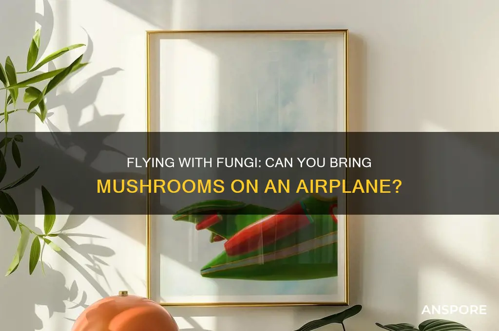 can one bring mushrooms on an airplane