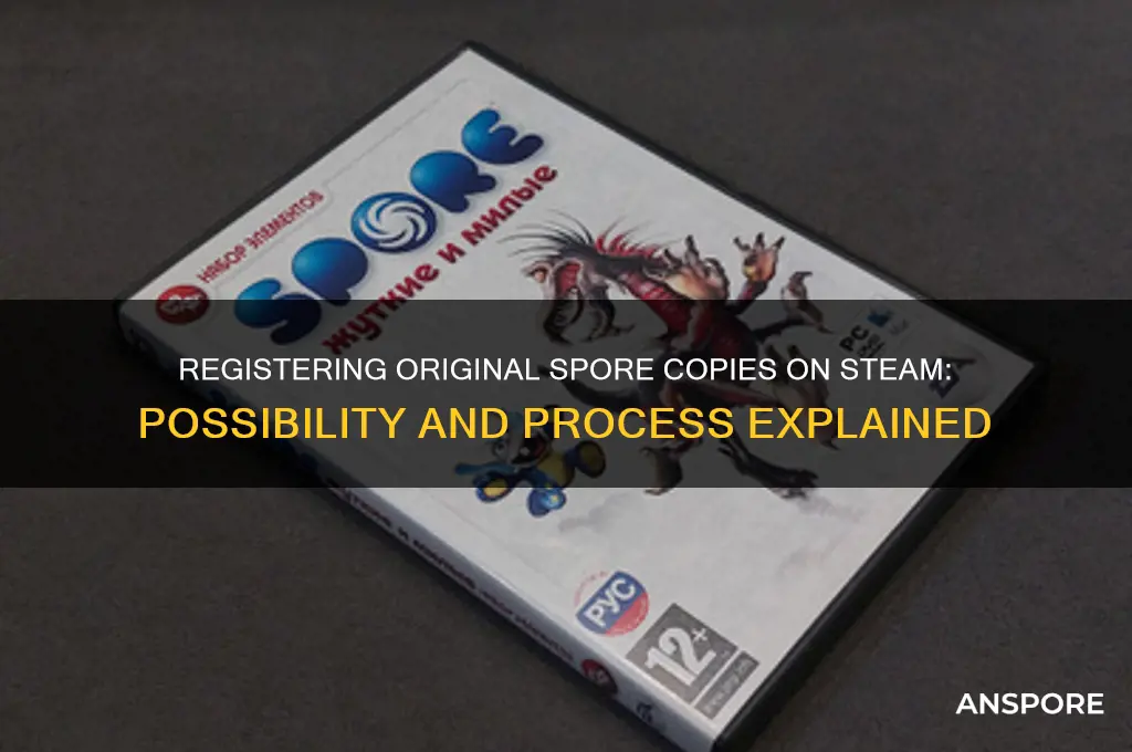 can original copies of spore be registered on steam