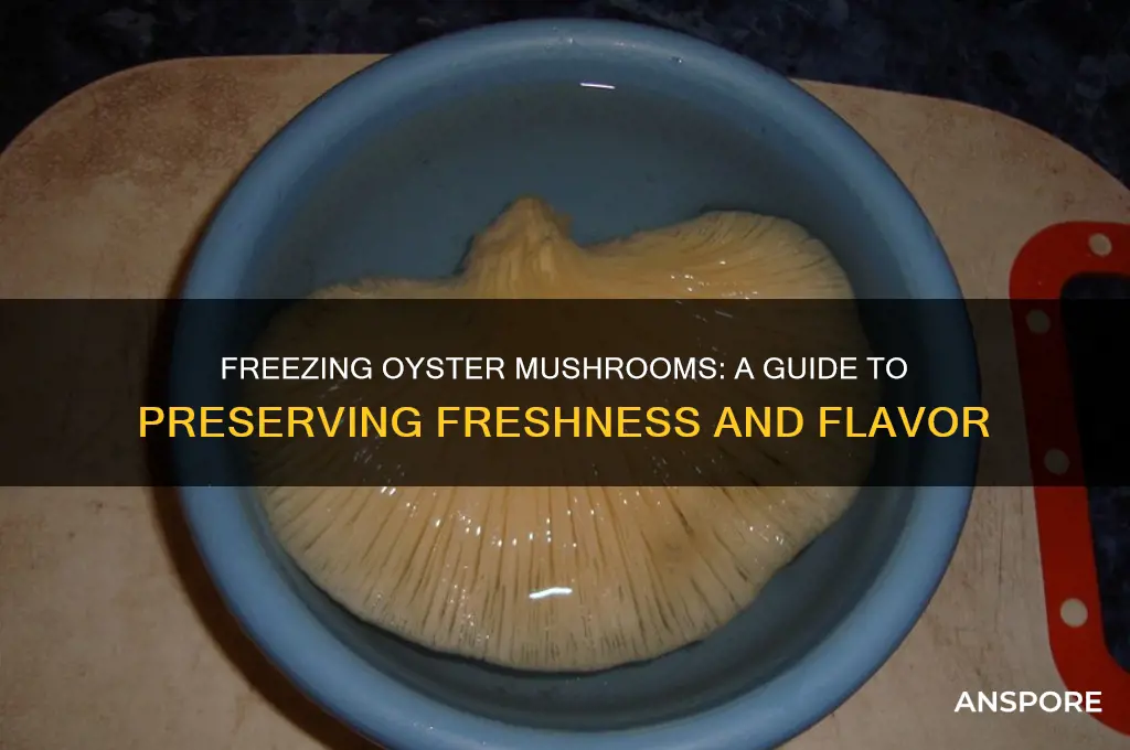 can oyster mushrooms be frozen