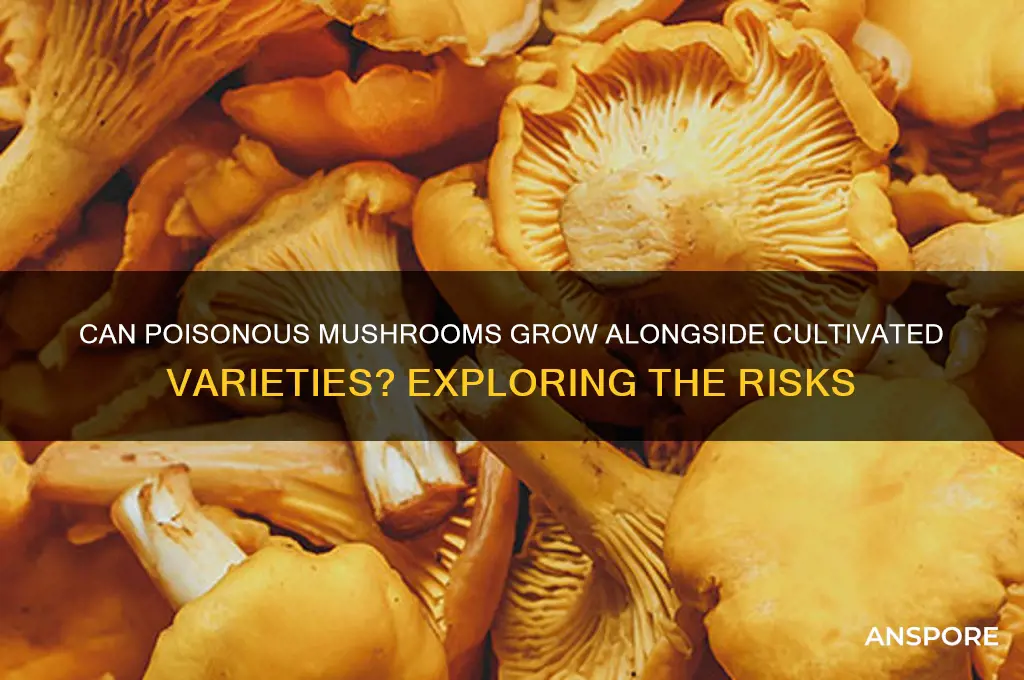 can poisonous mushroom grow by the cultivated one