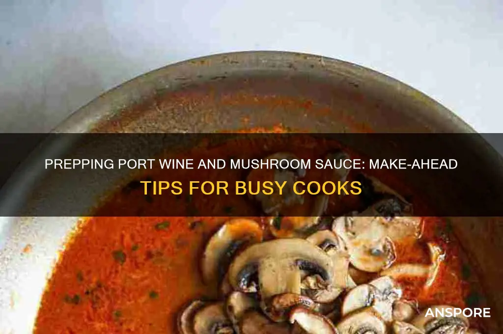 can port wine and mushroom sauce be made ahead