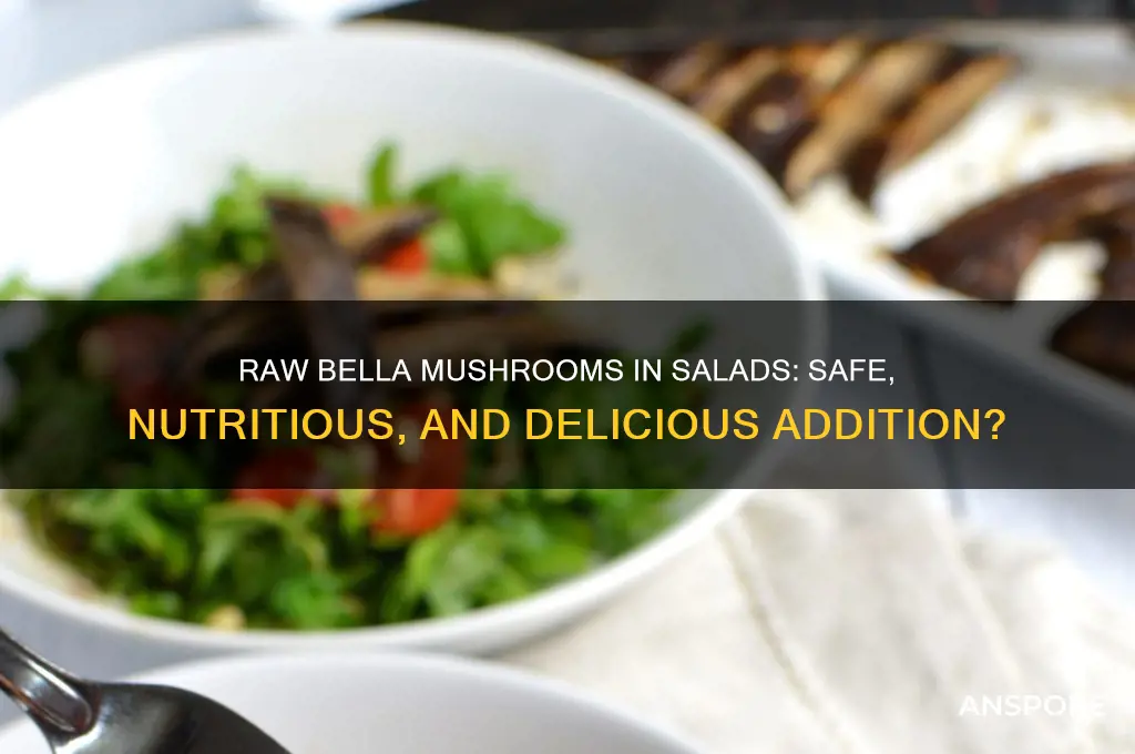 can raw bella mushrooms be put in salad