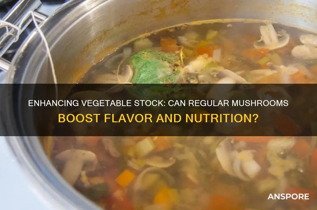 can regular mushrooms be added to vegetable stock
