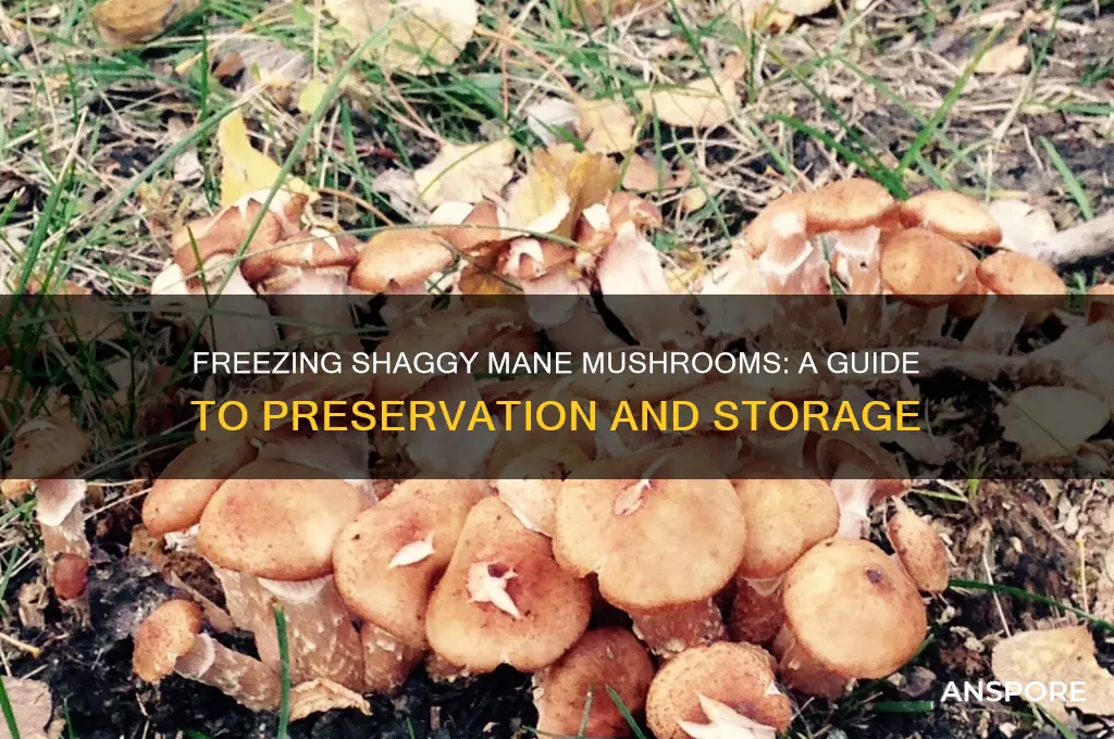 can shaggy manr mushrooms be froze