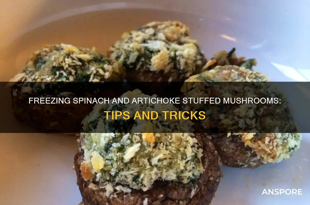 can spinach and artichoke stuffed mushrooms be frozen