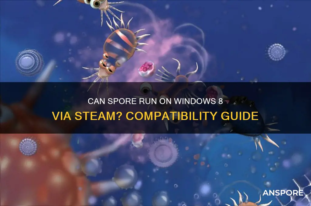 can spore run off of steam on windows 8