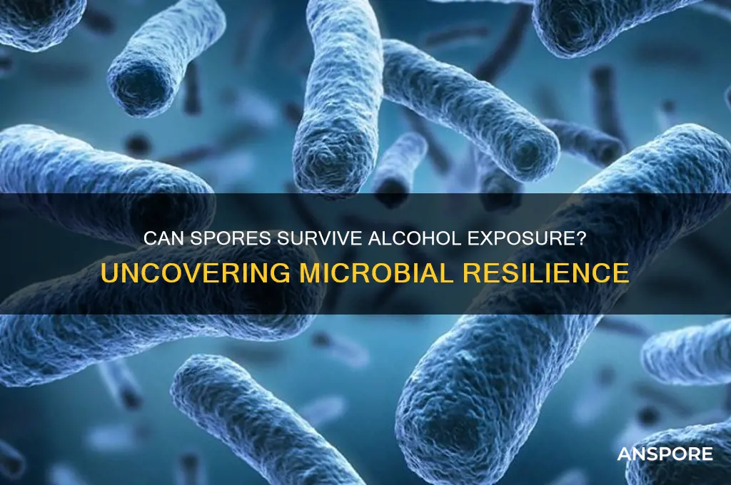 can spore survive exposure to alcohol
