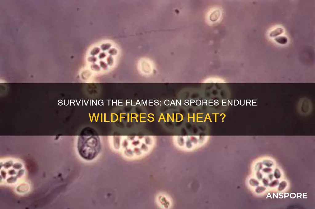 can spores survive fires