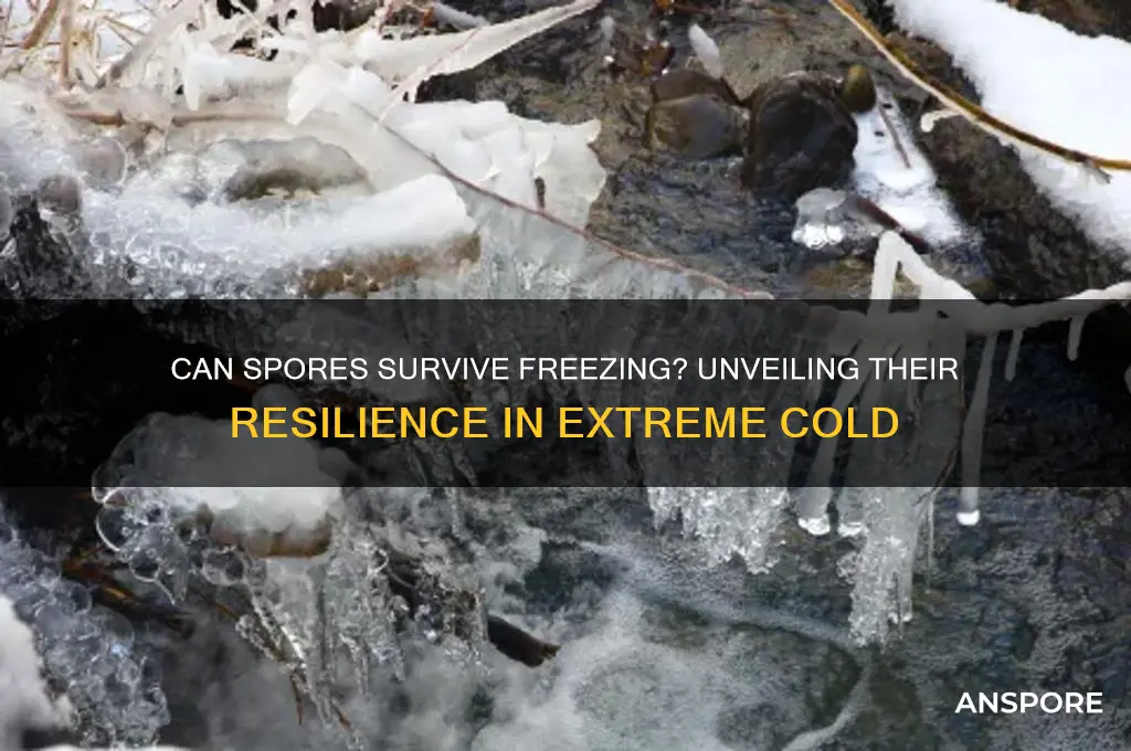 can spores survive freezing
