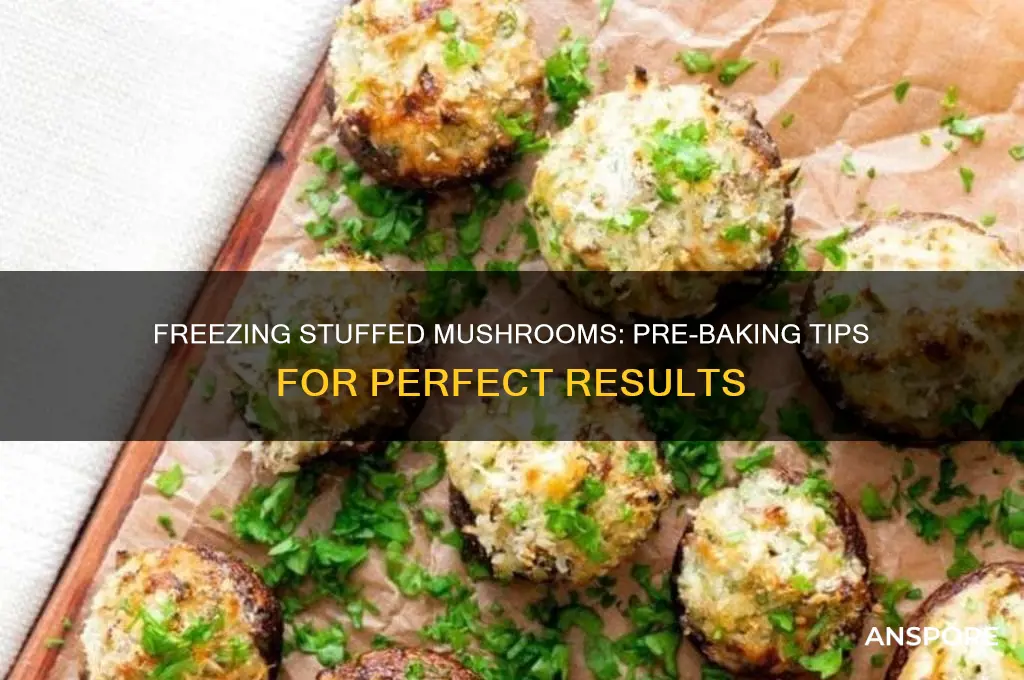 can stuffed mushrooms be frozen before baking