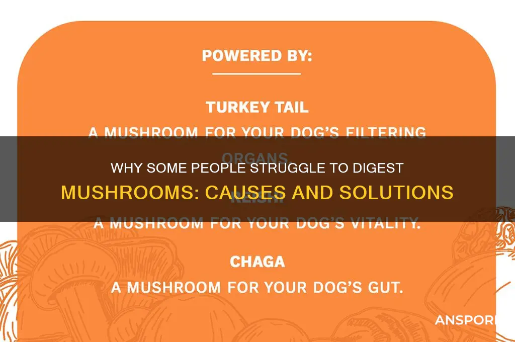 can t digest mushrooms