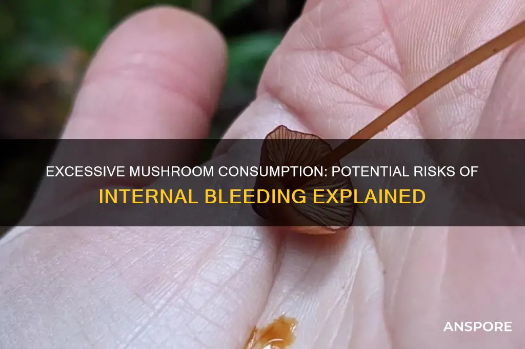 can too many mushrooms cause intetnal bleeding