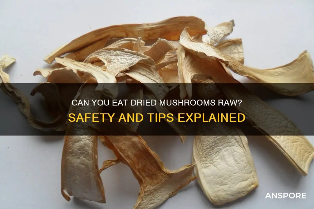 can u eat dried mushrooms raw