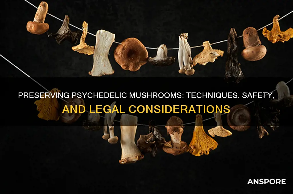can u preserve psicodelic mushrooms