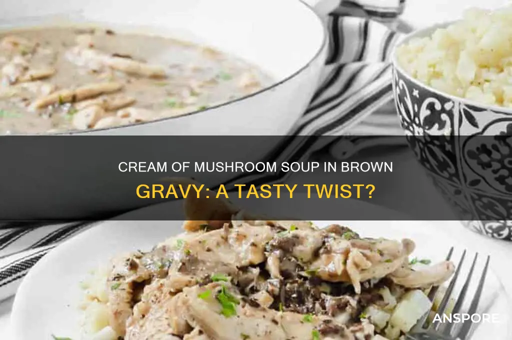 can you add cream of mushroom soup to brown gravy