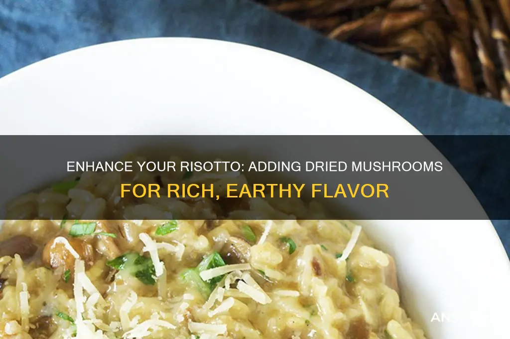 can you add dried mushrooms to risotto