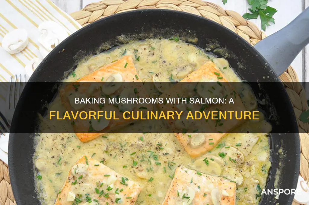 can you bake mushrooms with salmon