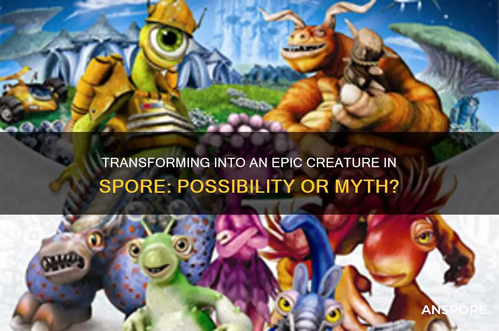 can you become an epic creature in spore