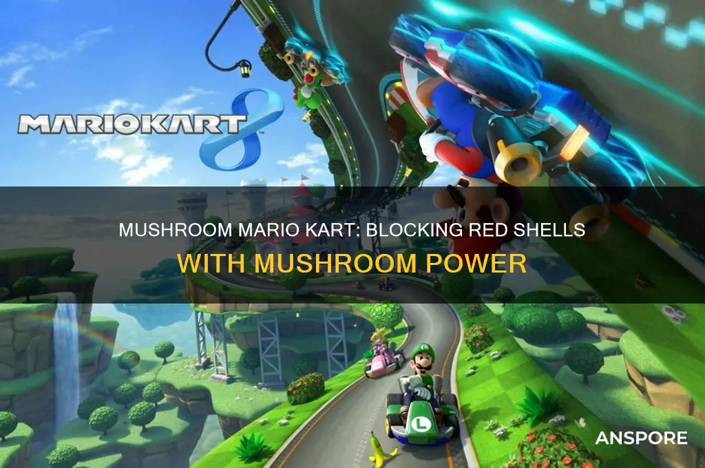 can you block red shells with mushroom mario kart