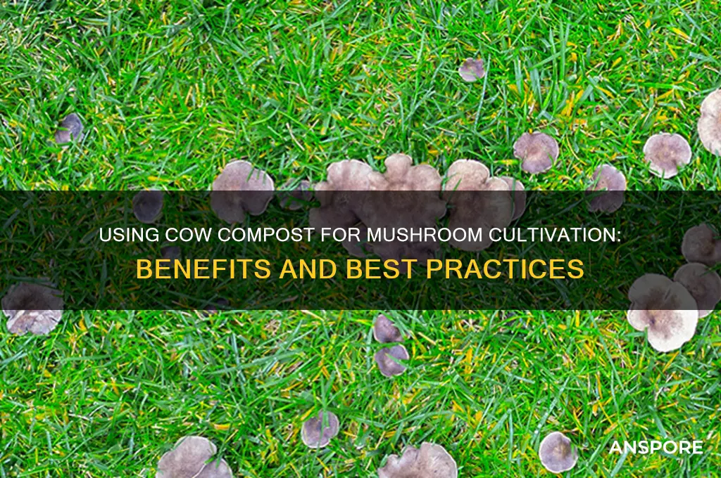 can you but cow compost to grow mushrooms