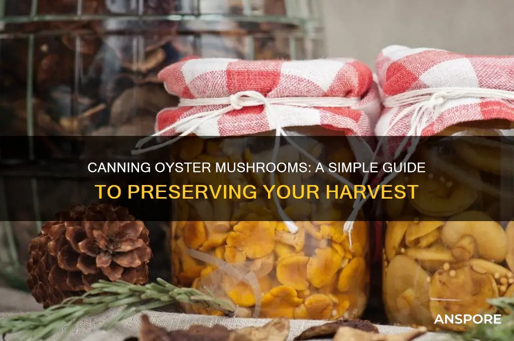 can you can oyster mushrooms