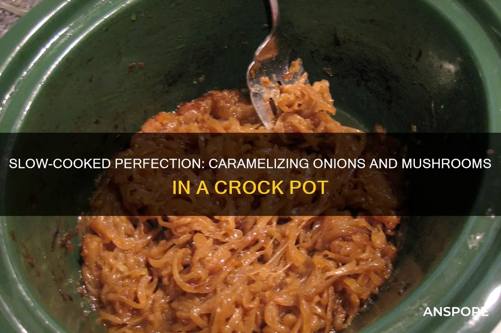 can you caramelize onions and mushrooms in a crock pot