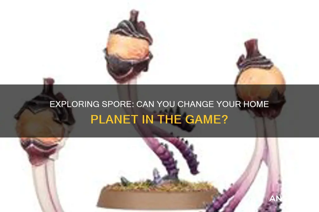can you change your home planet in spore
